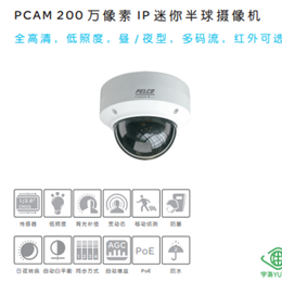 PMD20DNF 派爾高200 萬像素，全高清，晝 / 夜型，IP 迷你半球攝像機